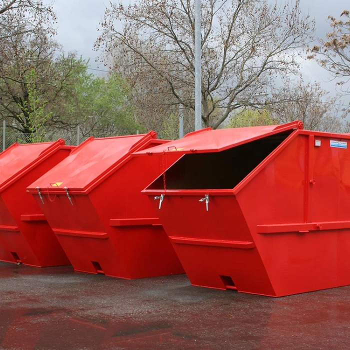 Container metalic cu capac Skip DNM pentru deseuri