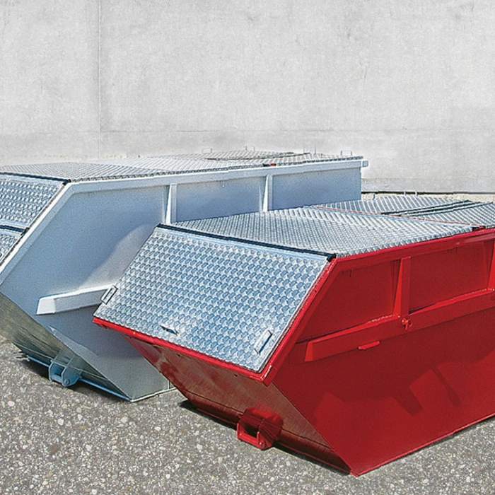 Container metalic cu capac Skip DNM pentru deseuri