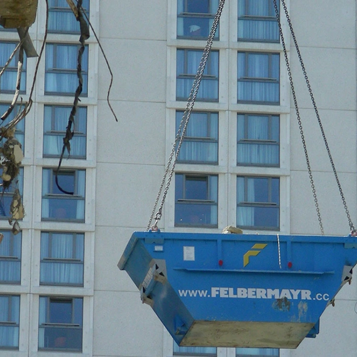 Container metalic deseuri constructii Skip S10 pentru macara