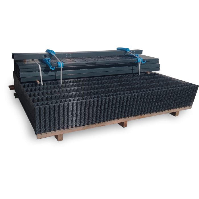 Set complet pentru 50 m gard din panouri 3D, 123x250 cm