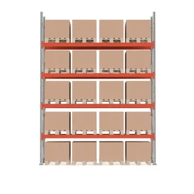 Raft metalic pentru depozitare paleti - 5000 mm - 20 buc