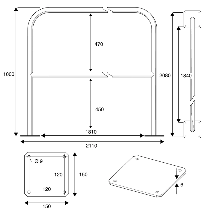 Bariera de protectie trafic 2000 mm