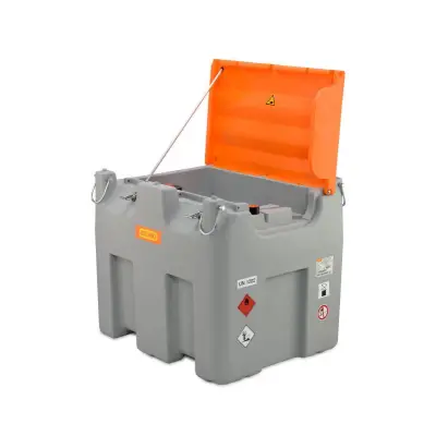 Rezervor transport motorina CUBE mobil 980 l pentru generatoare