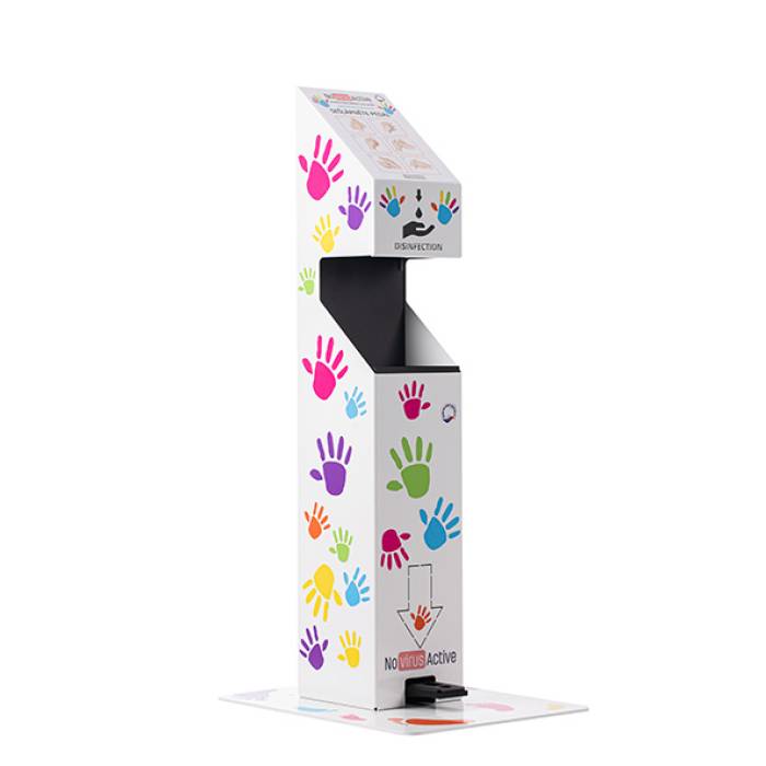 Stand dozare gel pentru dezinfectarea mainilor - KIDS Version