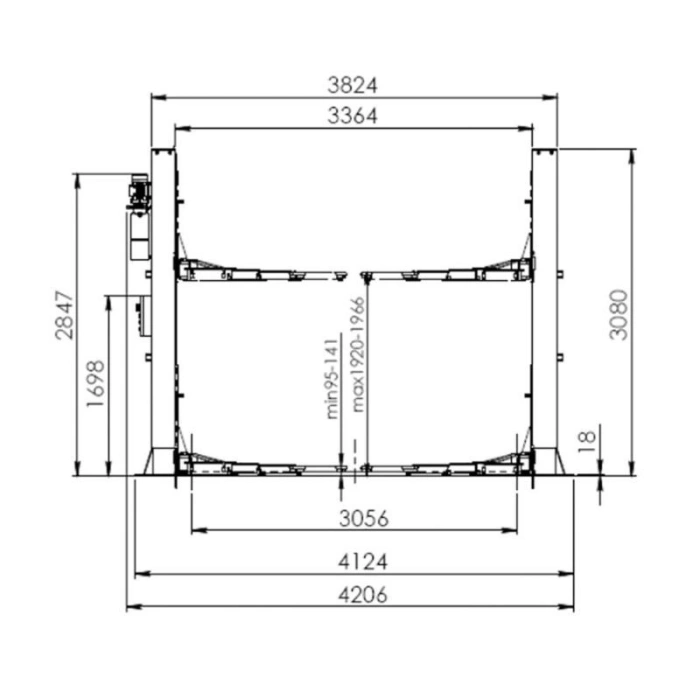 ELEVATOR 2 COLOANE 5T DEBLOCARE AUTOMATA - 380 V