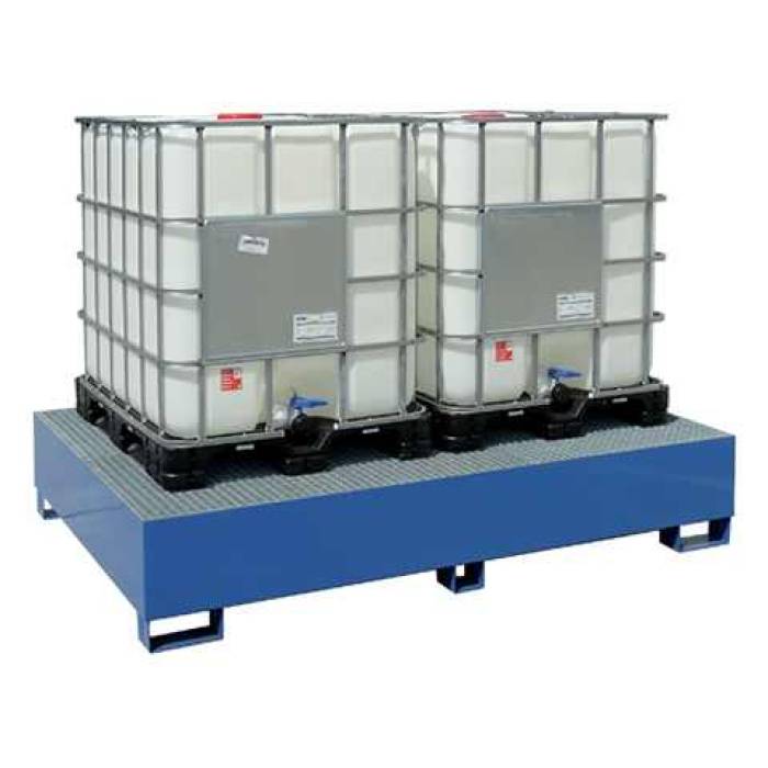 Cuva de retentie din metal pentru 2 rezervoare IBC 