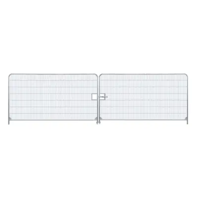 Poarta pentru gard mobil organizare santier cu suport beton