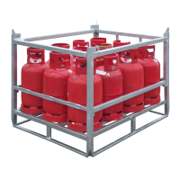 Suport pentru depozitare si transport 12 butelii gaz/oxigen