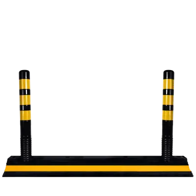 Separator de sens cu 2 stalpi negru reflectorizant 75 cm