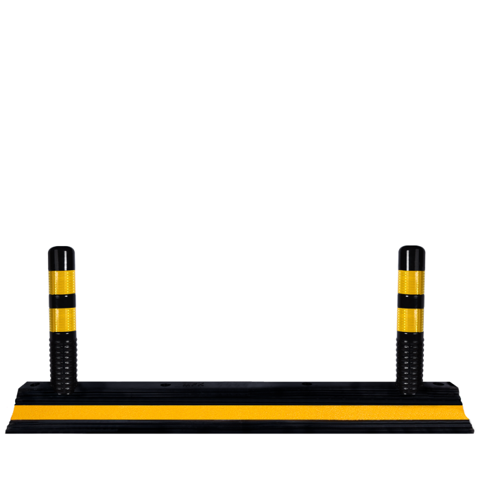 Separator de sens cu 2 stalpi negru reflectorizant 45 cm