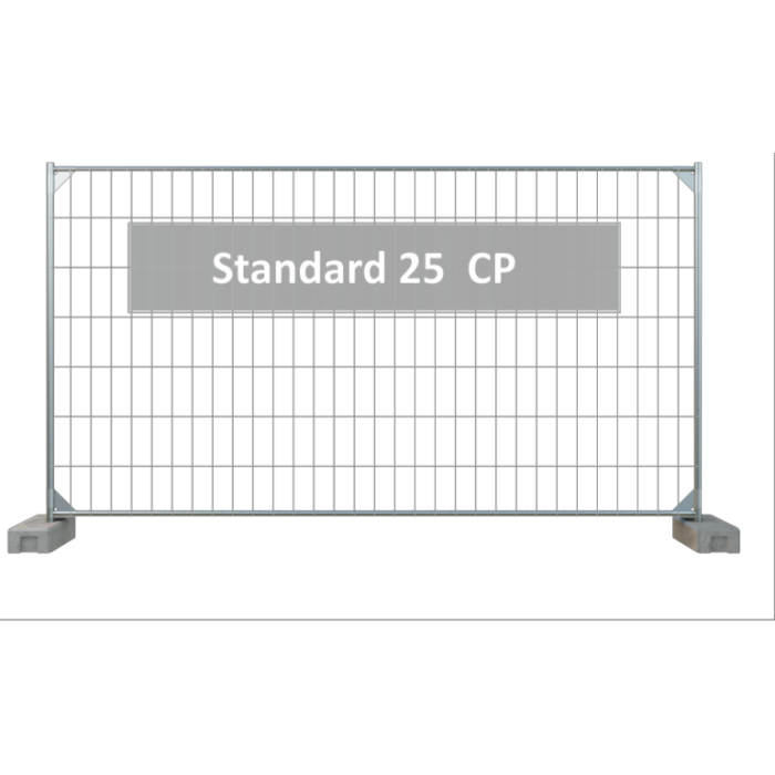 Gard mobil organizare santier cu suport beton 3.5 x 2 mh set complet STANDARD25