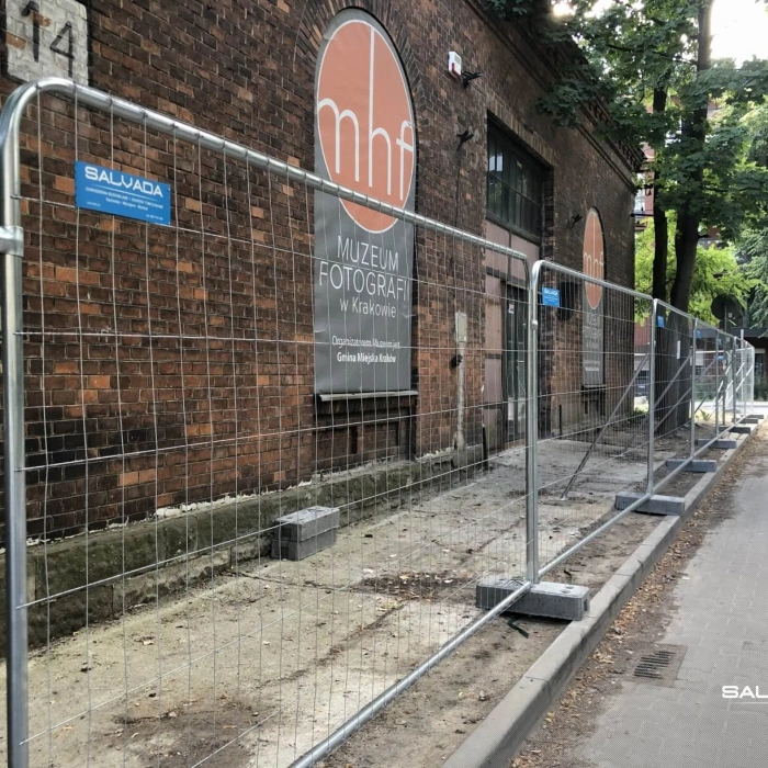 Gard mobil organizare santier cu suport beton 3.5 x 2 mh set complet