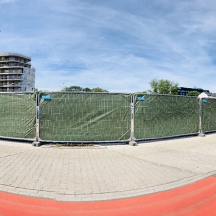 Gard mobil organizare santier cu suport beton 3.5 x 2 mh set complet