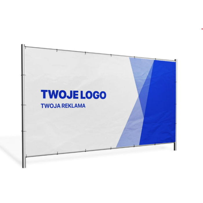 Banner publicitar pentru gard mobil organizare santier