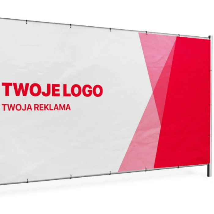 Banner publicitar pentru gard mobil organizare santier