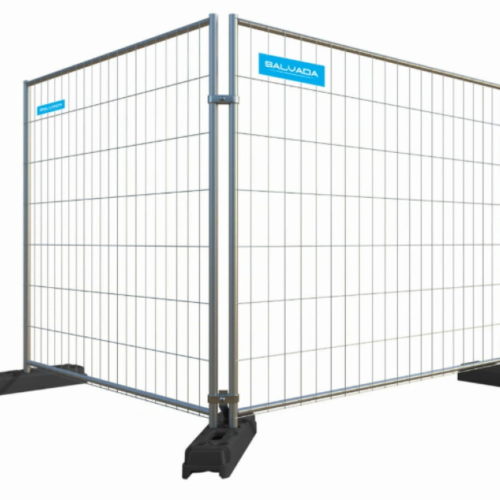 Gard mobil organizare santier cu suport beton 2 x 2 m