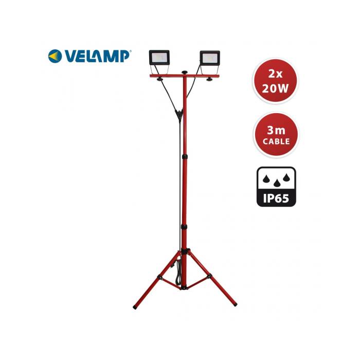 Proiector LED cu stativ - 2 x 20W
