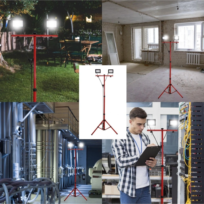 Proiector LED cu stativ - 2 x 20W
