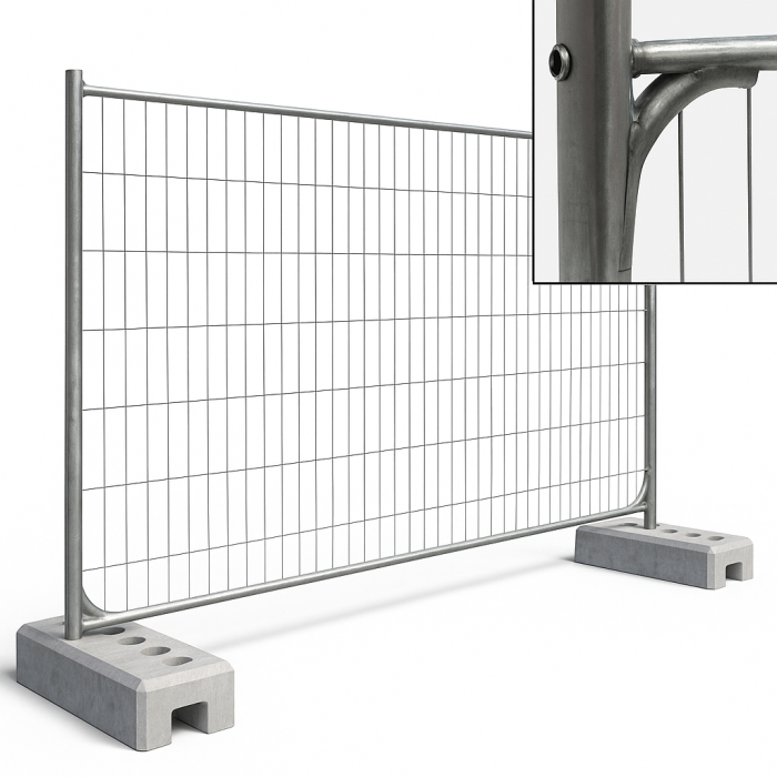 Gard mobil organizare santier cu suport beton Durablo 3.5 x 2 mh