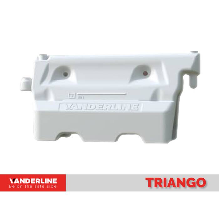 Parapet lestabil din material plastic Triango Alb