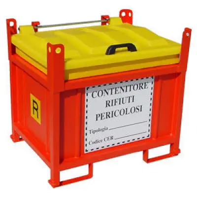 Container cu protectie laterala pentru deseuri periculoase - 250 l