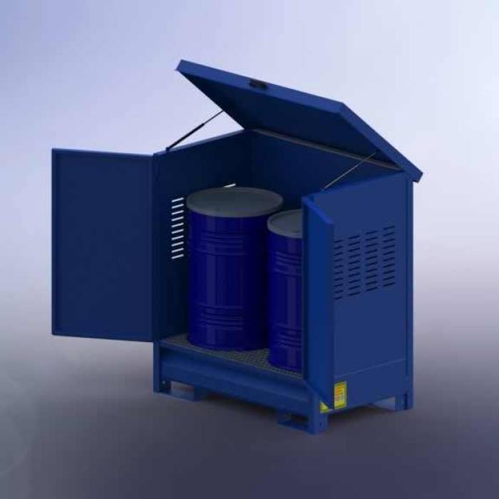 Container depozitare doua butoaie metalice - VEA2F00