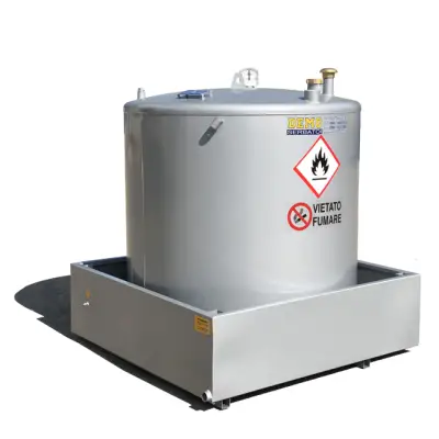 Rezervor vertical stocare combustibil - 1000 litri