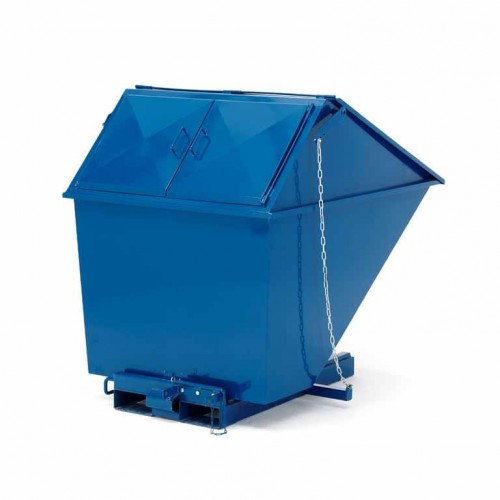 Container rabatabil cu capac pentru deseuri - 1600 litri