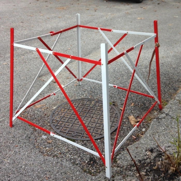 Gard pliabil din aluminiu pentru imprejmuire lucrari