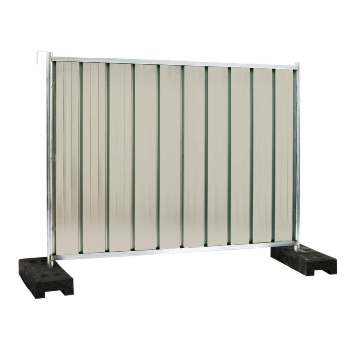 Gard mobil opac organizare santier cu suport beton 2 x 2 m h