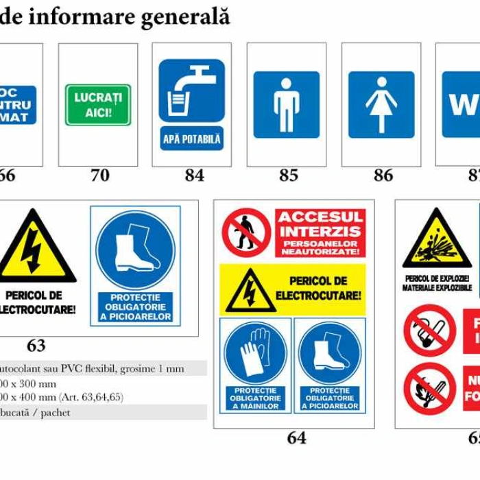 Indicatoare de informare generala