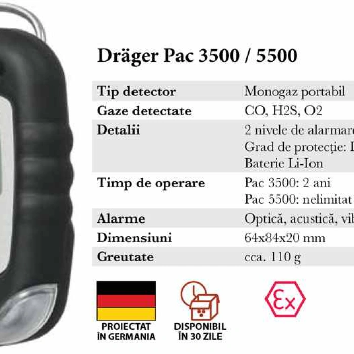 Detector de gaz Drager Pac 3500/5500