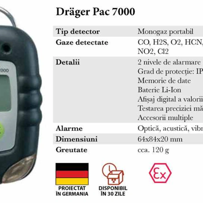Detecor de gaz Drager Pac 7000
