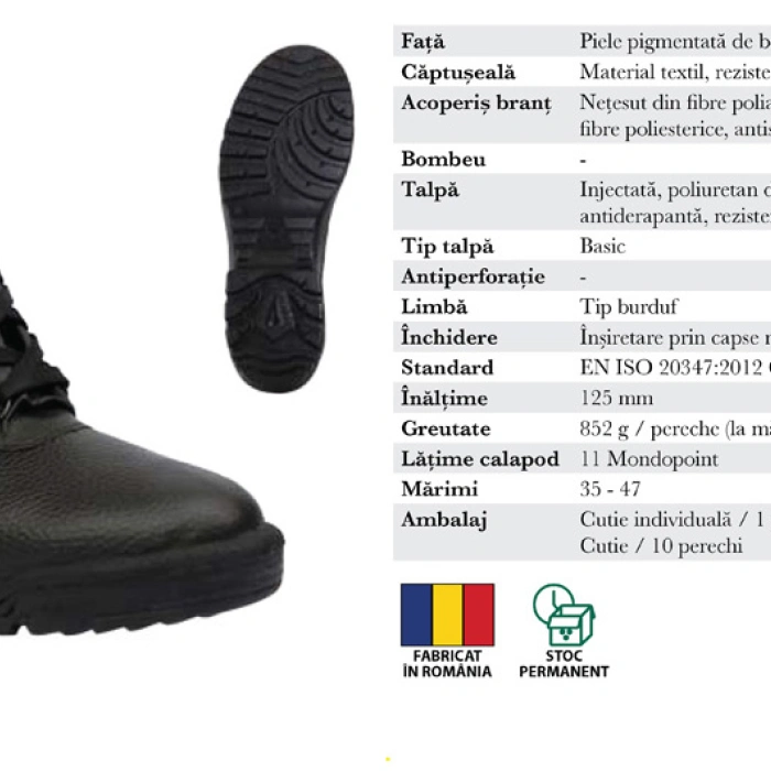 Bocanci de protectie Macin O1 FRA SRA