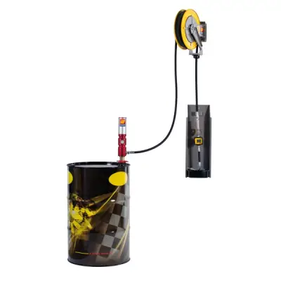 Set pompa pneumatica industriala cu prelungitor pentru transfer uleiuri - 220 litri 