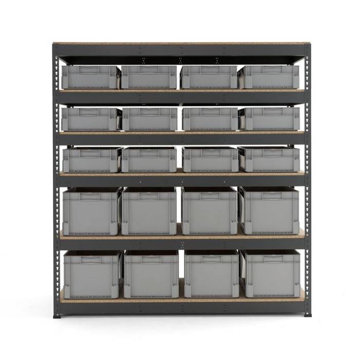 Raft metalic cutii de depozitare - 24 cutii