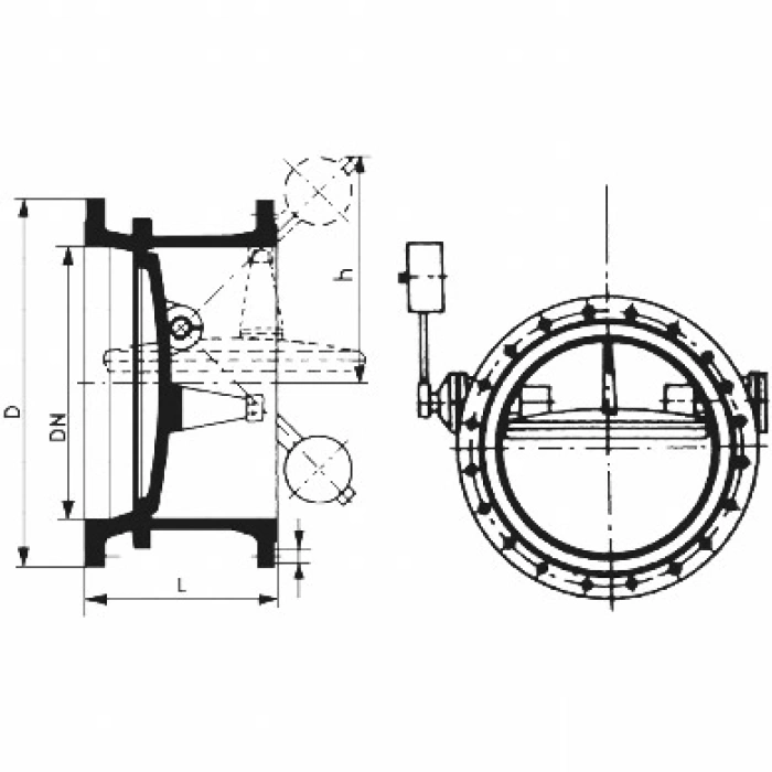 Robinet de retinere cu clapa PN16 - 100 mm