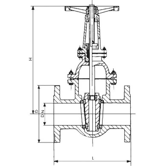 Robinet industrial corp oval PN 25 - 350 mm