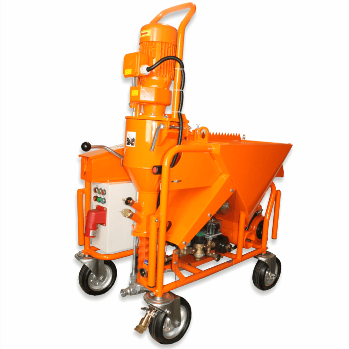 Masina de tencuit monofazica 230V, debit material 5-20 l /min