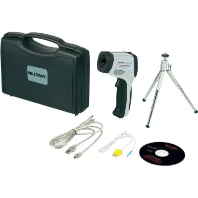 Termometru cu infraroșu, interval de temperatură -50 până la + 2200 ° C 50: 1 USB